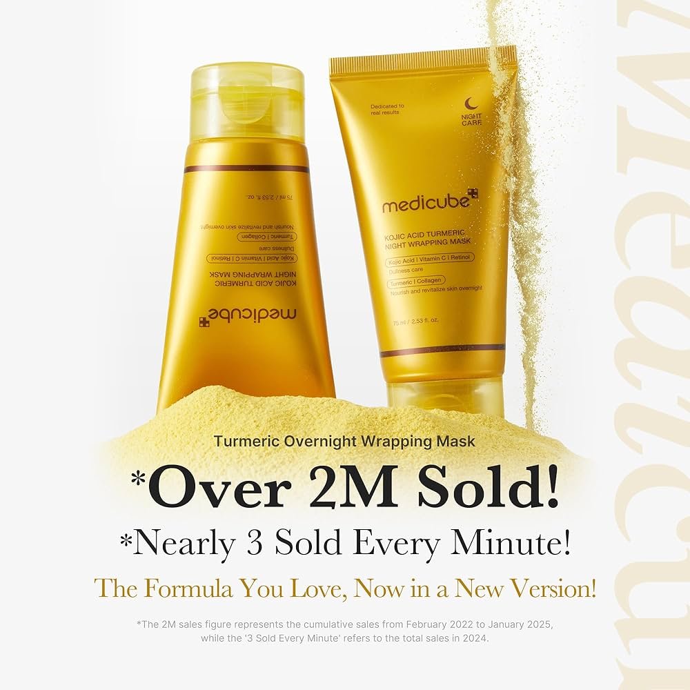 MEDICUBE+ KOJIC ACID TURMERIC NIGHT WRAPPING MASK 75ML