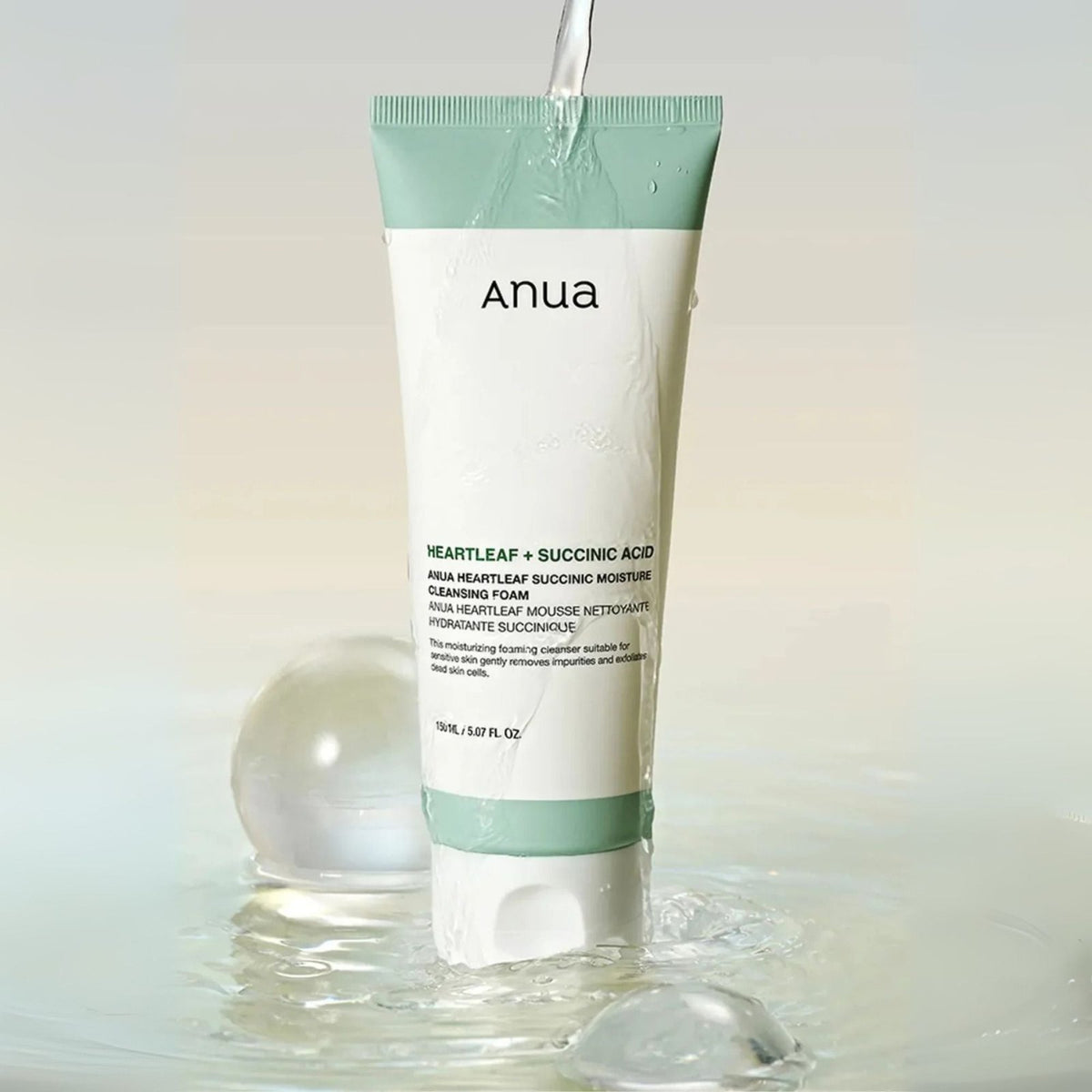 ANUA - HEARTLEAF SUCCINIC MOISTURE CLEANSING FOAM 150ML