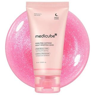 MEDICUBE+ PDRN PINK CAFFEINE NIGHT WRAPPING MASK 75ML