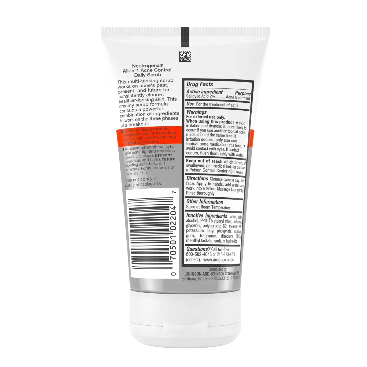 NEUTROGENAACNE CONTROL DAILY SCRUB 125ML ALL IN ONE