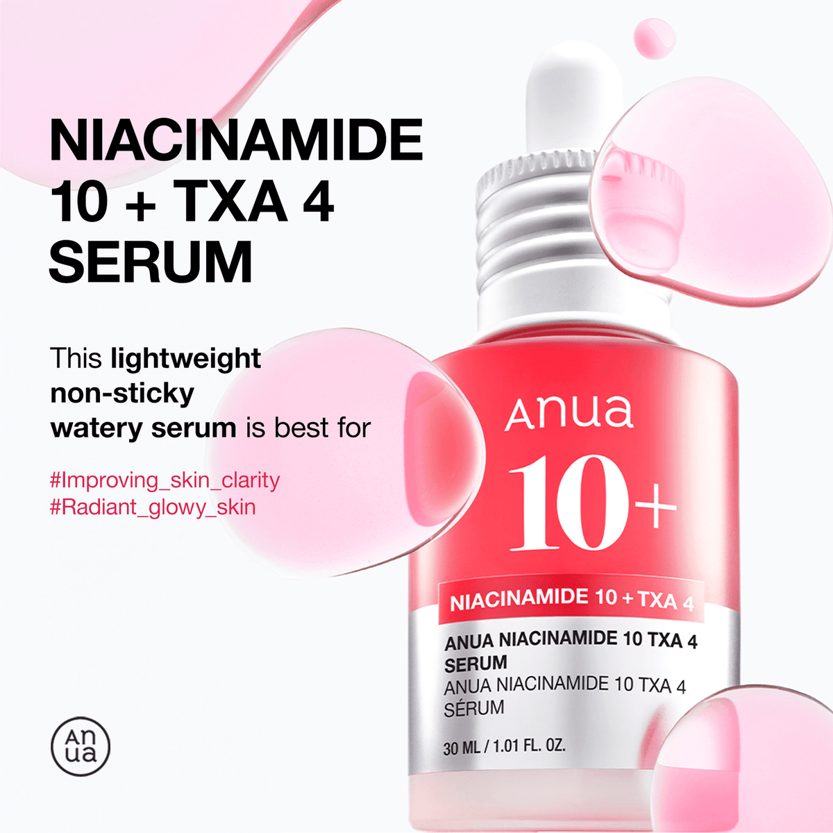 Anua - Niacinamide 10% + TXA 4% Serum for Brightening and Dark Spots 30ml
