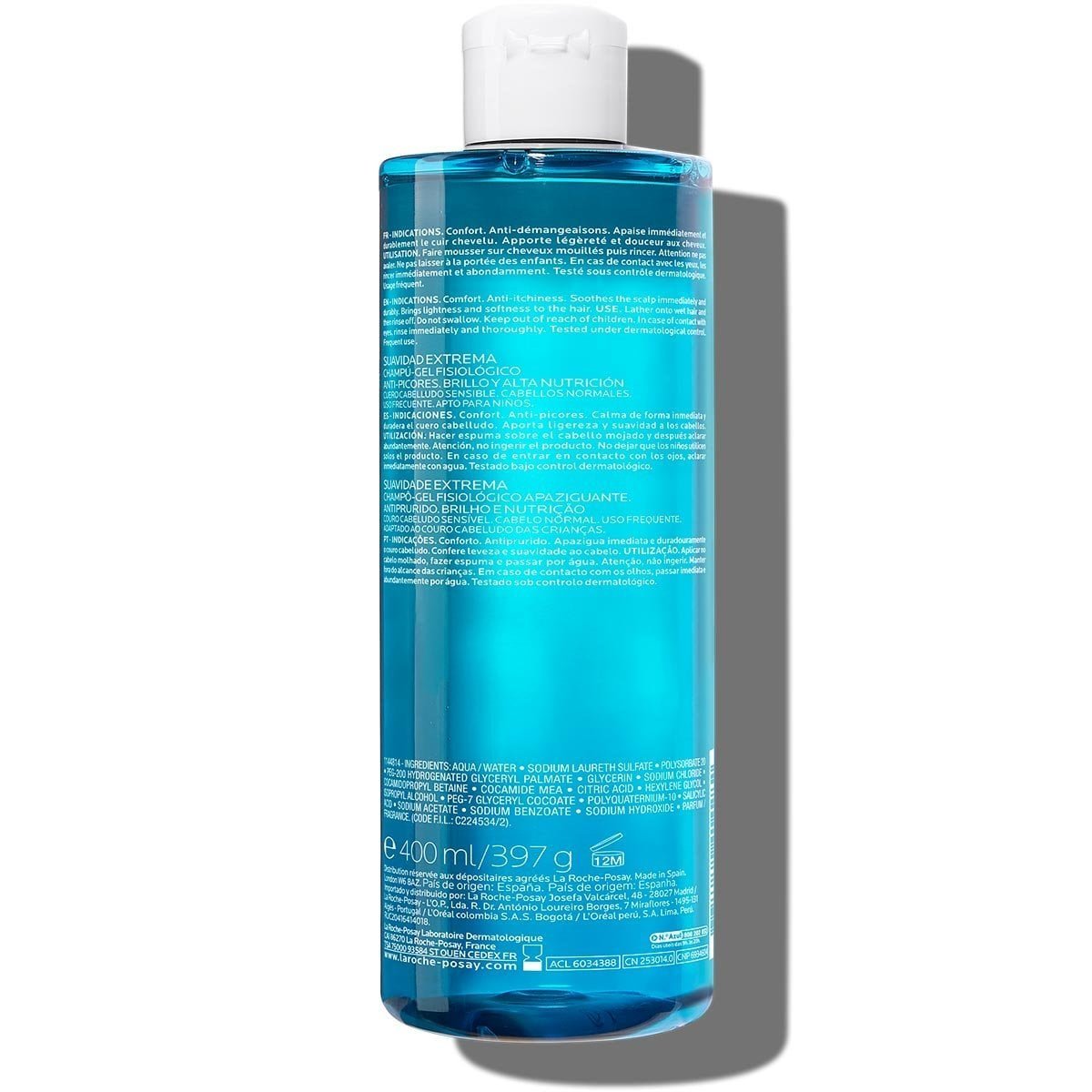 LAROCHE POSAY KERIUM EXTRA GENTLE SOOTHING GEL SHAMPOO 400ML