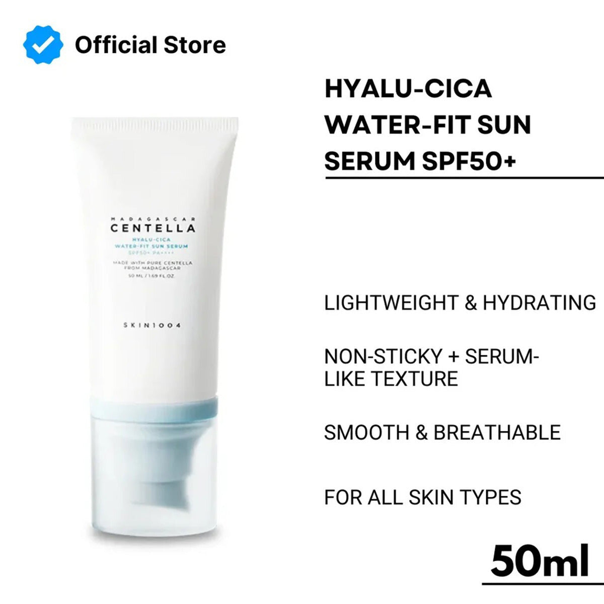 CENTELLA HYALU-CICA WATER-FIT SUN SERUM SPF50+PA++ 50ML